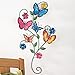 Collections Etc Scrolled Colorful Butterfly Wall Decor