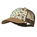 Floral Trucker Snapback Cap - Brown OSFM