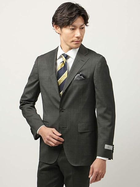 Amazon Co Jp ザ スーツカンパニー 春夏 Blazer S Bank Com ピンヘッド柄ジャケット Fabric By Reda チャコールグレー ミディアムグレー 180cm6drop84cm 服 ファッション小物