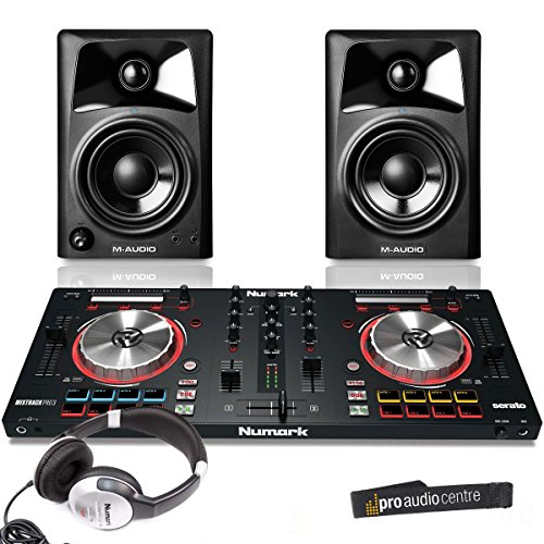 Numark MixTrack Pro 3 DJ Controller & M Audio AV32 Bundle Vinyl