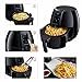 Air Fryers, POSAME 1500W Air Fryer XL 4.2 QT Black LCD Digital Touch Screen Oilless Airfryer for Healthier Crisp Foods, Anti-scratch and Easy Clean Design, Auto Off and Memory Function