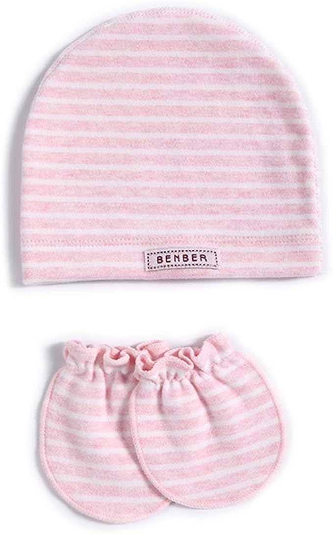 infant hat and gloves