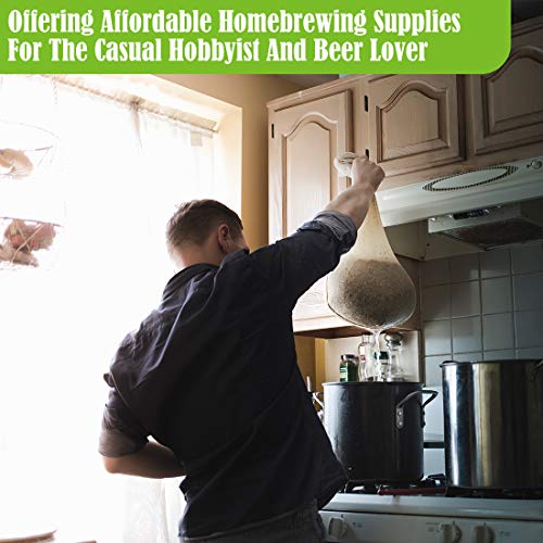 W&W Brew Bags Reusable Straining Mesh Bag for Fruit Wine Cider Press Apple Grape Filter Bag Drawstring Brew in a Bag 250 Micron (White, Multi-Size/3pcs)