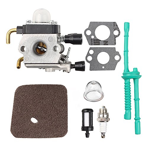 Savior FS55 Carburetor C1Q-S97 with Fuel Line for Stihl FS45 FS55R FS55C KM55 FS38 FS45C FS45L FS46 FS46C Trimmer 4140 120 0612 4140 120 0619