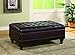 Coaster Home Furnishings Oversized Faux Leather Storage Ottoman Dark Brown, Multicolored, 22