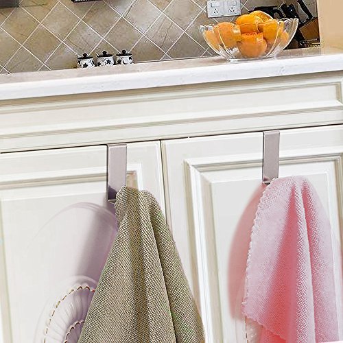 Towel Coat Rack Hats - Free Moving Adjustable Stainless Steel Hooks For Towels,Hats,Hand Bags,Kitchen,Bedroom,Drawer Saving Storage Space.(3 Pack)