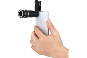 LeKu Phone Camera Monocular Telescope, Outdoor Mini Portable Focusing Smartphone Cellphone Monoculer Telescope 12 Times for Bird Watching Hunting Camping Hiking