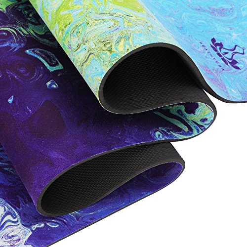 Heathyoga Synergy Yoga Mat Non Slip Hot Yoga Mat, Mat 2in1 Lightweight & Optimal Cushioning 72"x