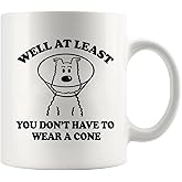 Well At Least You Don’t Have To Wear A Cone Get Well Soon Gifts For Women After Surgery Men Recovery Gifts From Friends Feel Better Get Well Ceramic Mug (White)