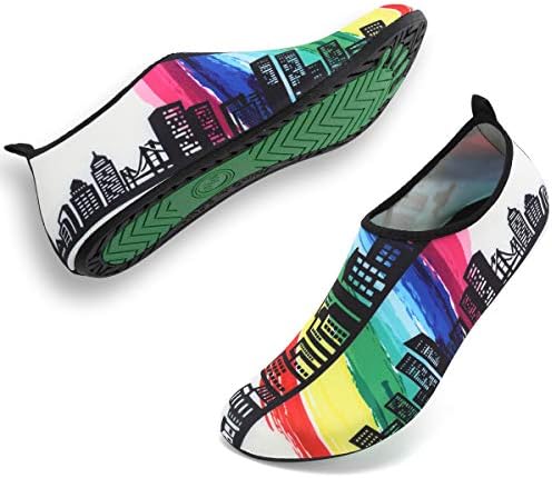 FCKEE Womens and Mens Water Shoes Quick-Dry Aqua Socks Barefoot for Outdoor Beach Swim Surf Yoga Exercise