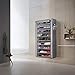 NEX 10 Tier Shoe Rack Portable Shoe Storage Cabinet Organize 45 Pairs Shoe Tower with Non-woven Fabric Cover (Silver Grey)