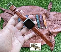 Light Brown Crocodile Leather Watch Band Alligator