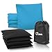 JBM Cornhole Bag (Pack of 8) Weather Resistant Cornhole Bags with Carrying Bag Included (Black & Tiffany, 14OZ)