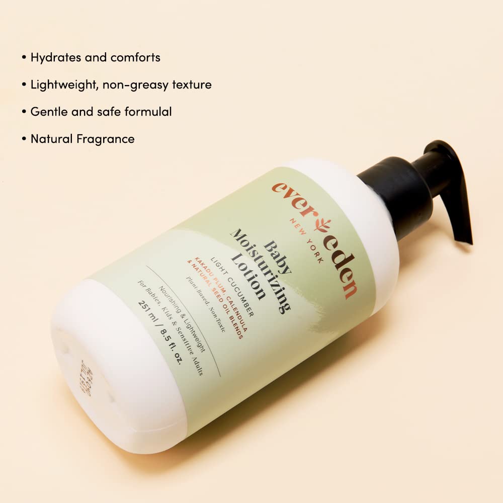 Evereden Baby Moisturizing Lotion Light Cucumber 8.5 fl oz. Clean