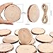 15 PCS Natural Unfinished Wood Slices with Bark 2.8’’-3.2’’ Craft Wood Kit Predrilled with Hole, Rustic Wooden Circles Rounds Great for Christmas Ornaments, DIY Crafts, Wedding Centrepiece