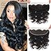Lace Frontal Body Wave 13X4 Ear to Ear Lace Frontal Closure 10A Brazilian Virgin Human Hair Frontal with Baby Hair with pre-plucked Natural Color (BW 16inch)
