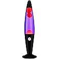 EDIER Magma Lamp, 16 Inch Black Motion Lamp Purple with Orange Wax Relaxing Night Light for Adults Night Light for Home Office Decor Great Gift for Kids Women Girls Boys Birthday (One More Free Bulb)