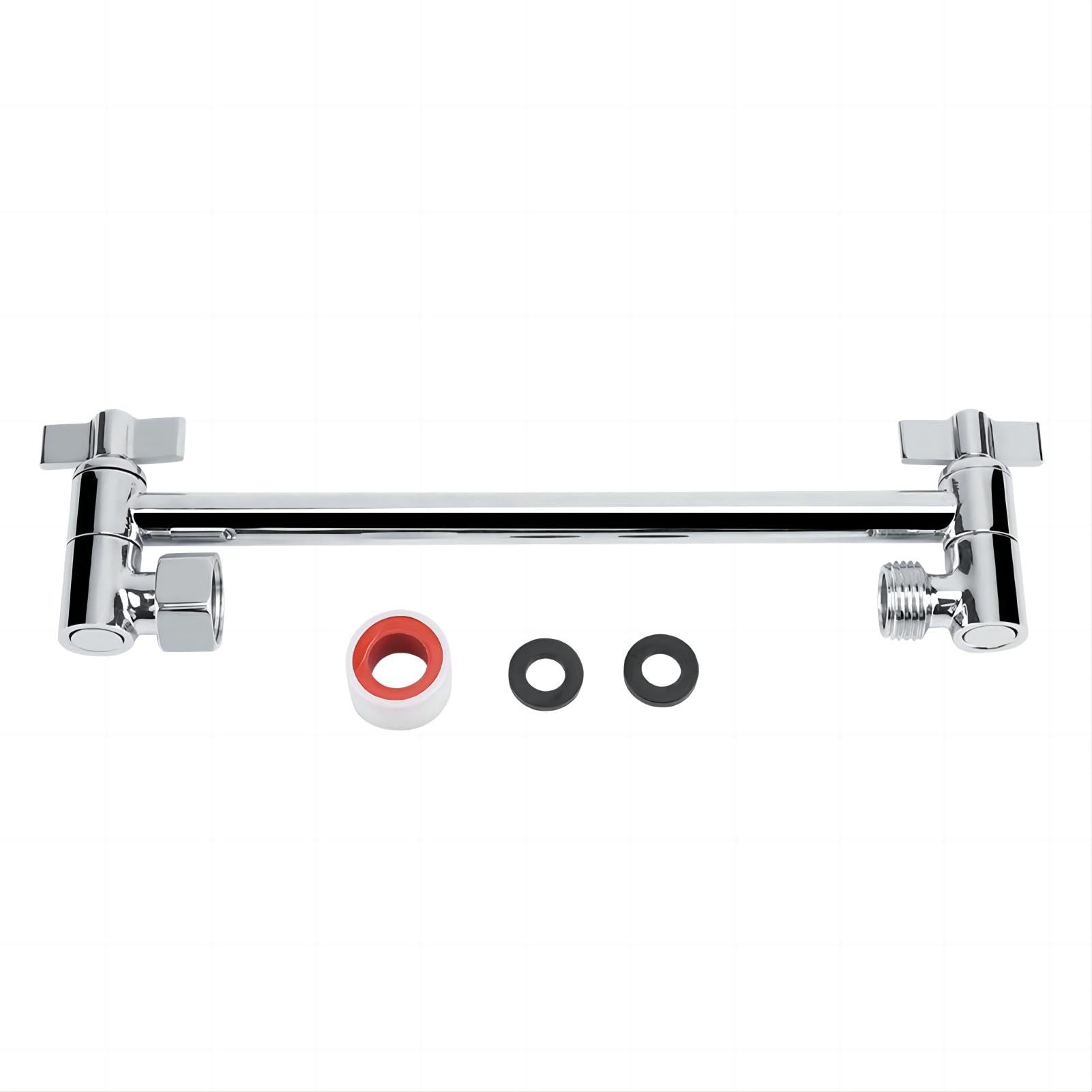 VIFER Shower Arm Extension Copper Adjustable Shower Head Extension Arm Wall Mount Extender for Bathroom Shower Head Rain Shower