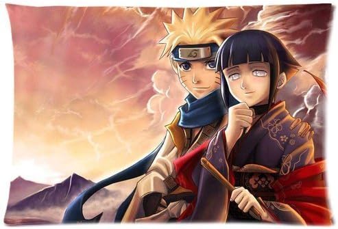 Custom Japanese Anime Cartoon Naruto and Hinata Rectangular Pillow Case 16x24 Inches Creative Personalized Pillowcase Bedding Pillow Slips