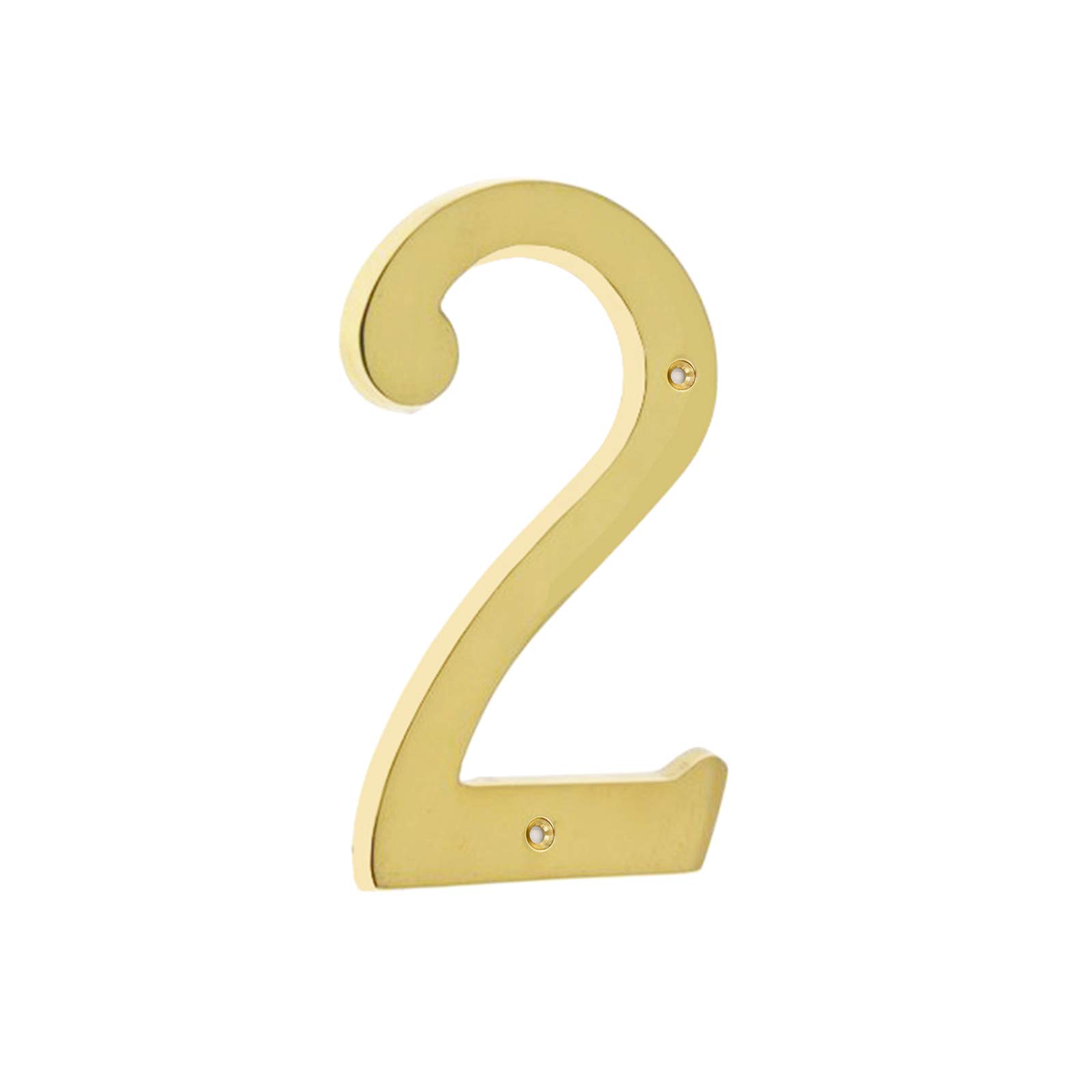 Bebarley 4 Inch Premium Bright Solid Brass Door House Numbers and Street Address Plaques Numbers for Residence and Mailbox Signs.