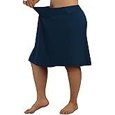 beroy Women Plus Size Skorts Skirts Knee Length Running Skirts for Women with Pockets