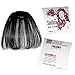 Smilco Mini Ultra Thin Fake Hair Bangs Extensions Clip In Bangs Fringe Front hair extensions (Natural Black)