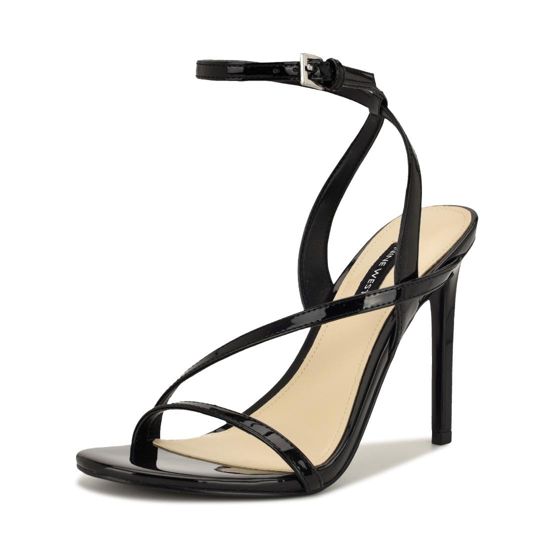 Nine West Women’s Miorla Heeled Sandal, Black Patent 001, 11