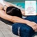 AJNA Yoga Bolster Pillow - Luxurious 100% Organic Vegan Suede - Yoga Bolster for Restorative Yoga - Rectangular Yoga Pillow with Carry Handle - Machine Washable Cover