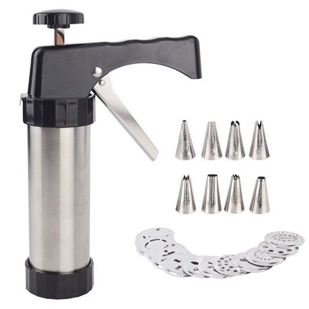 Cookie Press Kit,Cookie Press Machine Biscuit Maker Machine Set for DIY Biscuit Maker and Churro Maker