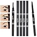 CCbeauty Long Lasting Waterproof Eyebrow Pencil Quick Drying Non Fading Eyebrow Pencil with Brush Twin Head Rotating Pencil,#4 Gray