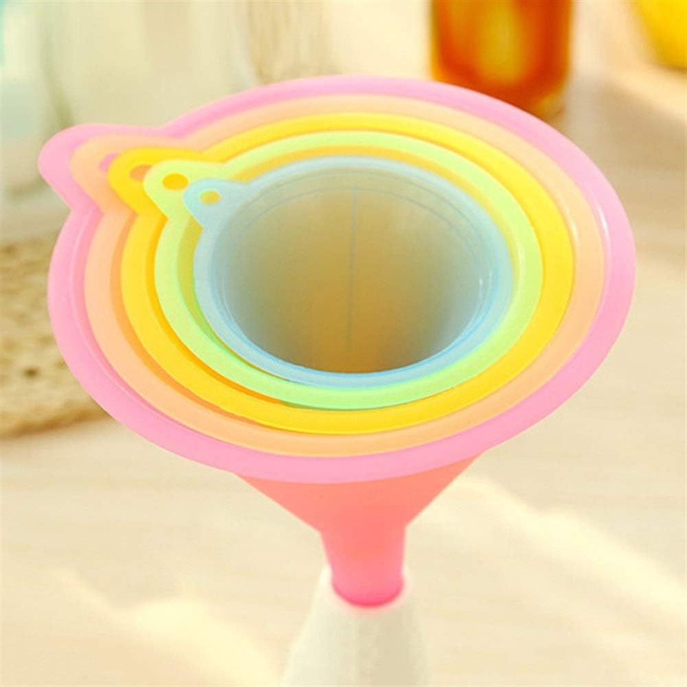 5 PCS Funnel Set Funnel Tool Colorful Plastic Liquid