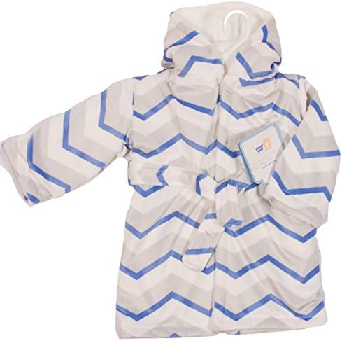 Snugly Baby Ultra Plush Infant Robe (Blue Grey Chevron)