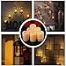 Beichi Set of 6 Remote Control Votive Candles Battery Operated, Flameless Flickering Tealight Candles, LED Timer Tea Lights in Amber Yellow Flame, Unscented Outdoor Electric Candles, D1.5