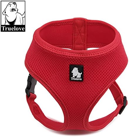 Mesh Breathable Vest Dog Harness with 3M Reflective trim (SM, Red)