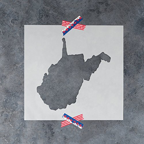 West Virginia State Stencil Template - Reusable Stencil with Multiple Sizes Available