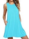 HAOMEILI Women's Sleeveless Pockets Casual Swing