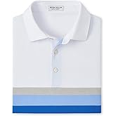 PETER MILLAR Men's Fulton Performance Jersey Polo, White, Size Small