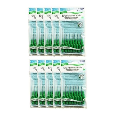 Tepe Packet Buy TePe InterDental Brushes Green - 10 Packets 80 Brushes by TePe ...