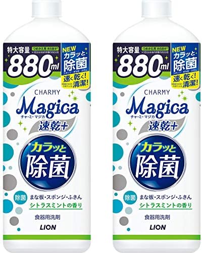 まとめ買い 大容量 チャーミーマジカ 食器用洗剤 速乾 カラッと除菌 シトラスミントの香り 詰め替え 大型 0ml 2個 まとめ買い 大容量 チャーミーマジカ 食器用洗剤 速乾 カラッと除菌 シトラスミントの香り 詰め替え 大型 0ml 2個