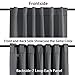 H.VERSAILTEX Solid Insulated Thermal Blackout Grey Curtains Panels Pair - Back Tab/Rod Pocket Window Treatment Drapes for Living Room/Bedroom 52 by 63 Inch - Charcoal Gray