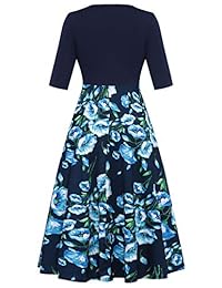 Chiciris - Vestido de fiesta para mujer, estilo vintage, diseño de patchwork