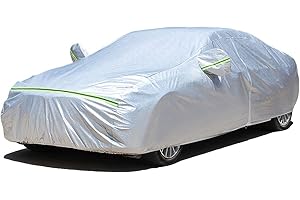 KEYOOG 6-layer Full Car Cover Is All-weather Waterproof, Universal In All Seasons, Snow Prevention, Rainproof, Acid Rainproof, Sunscreen, Ultraviolet-proof, Universally Applicable To Sedan (178"-189")