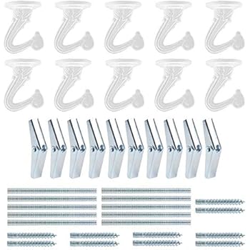Amazon Com 8 Sets Ceiling Hooks For Hanging Plants White