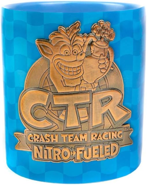 Crash Team Racing, Official Crash Bandicoot Merchandise - CTR Nitro-Fueled Metal Badge Mug
