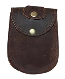 JYOS Leather Car/Bike Key Case, Remote Key Leather Pouch with Belt Loop (Rustic Brown)