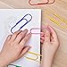Huge Jumbo Paper Clips, 30 Pcs Large Mega Big Cute Paper Clips 4 Inches Vinyl Coated Giant Paperclips Multicolored for Files, Papers, Bookmark, Office Supply Accessories 6 Colors