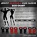 JerkFit Knee Compression Sleeve (Pair) - 5mm Thick Neoprene Knee Sleeve for Men and Women - Reversible Compression Knee Sleeves for Training, Weightlifting, Wrestling, Squats & Gym Use