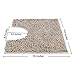 VDOMUS Contour Bath Rug, Soft Shaggy U-shaped Toilet Floor Mat Bathroom Carpet, 19.5 X 19.5 inches - Beige