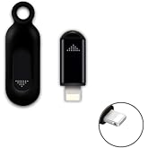R09 Mini Smartphone IR Remote Controller Adapter for iOS Smart Phone Mini Infrared Universal Control All in One Air Conditioner/TV/DVD/STB (Black-for Lightning)