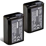BM Premium 2 NP-FW50 Batteries for Sony A6100, A6400, DSC-RX10 IV, DSC-RX10 III, DSC-RX10 II, DSC-RX10, Alpha 7, Alpha 7R, a7, a7R, a7R II, a7S, a7S II, a3000, a5000, a5100, a6000, a6300, a6500